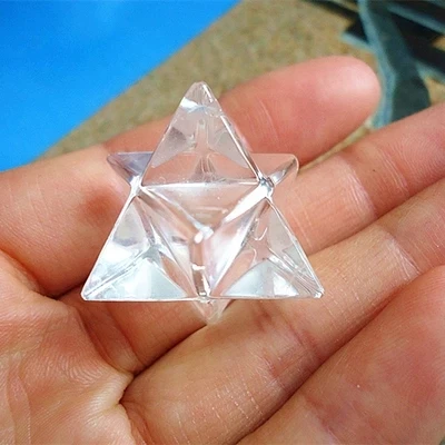 

1PCSNatural белый кварц Кристалл Камень Меркаба кулон ожерелье Исцеление натуральных камней и минералов
