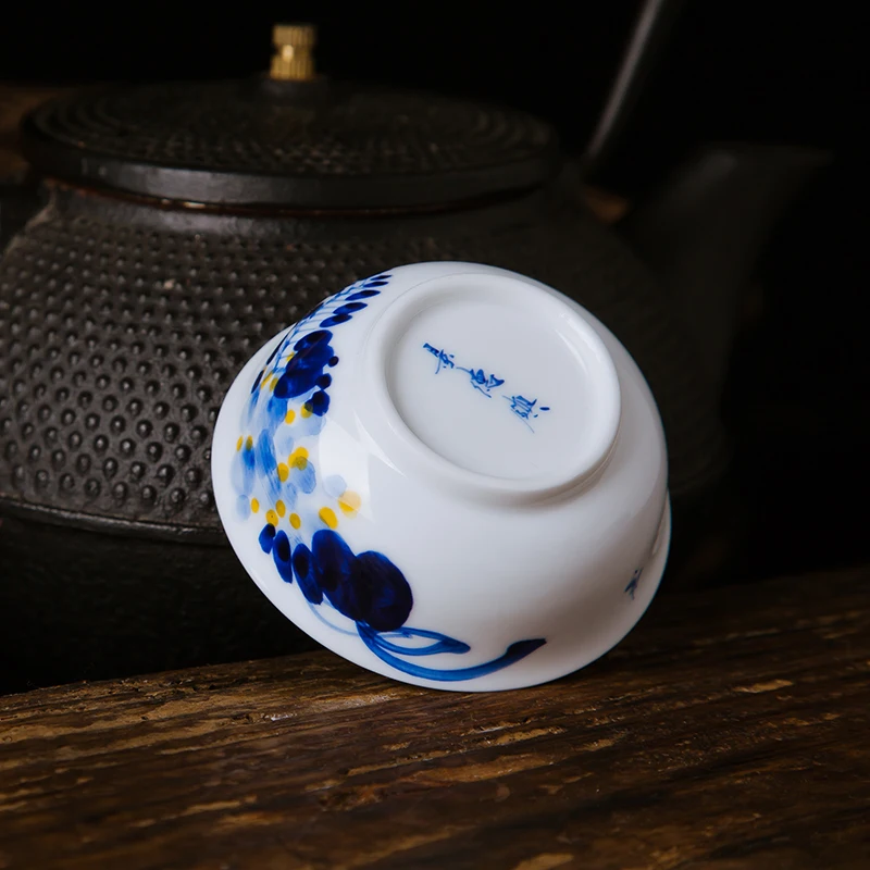 2 шт./лот чайная чашка Цзиндэчжэнь китайский чайный набор кунг-фу сине-белый