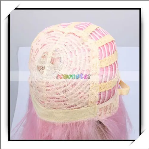 Free Shipping Fashion Long Pink Straight Cosplay Hair Wig Brand new and high quality H00047 |