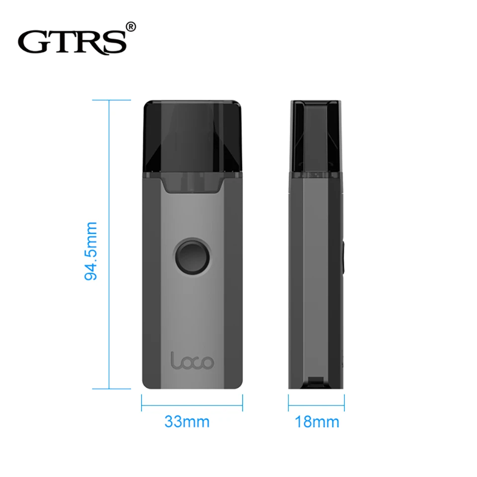 Original Gtrs LOCO AIO Vape kit Pod system electronic cigarette with 1000mah battery mod 3ml cartridge pod tank dual coil bvc |