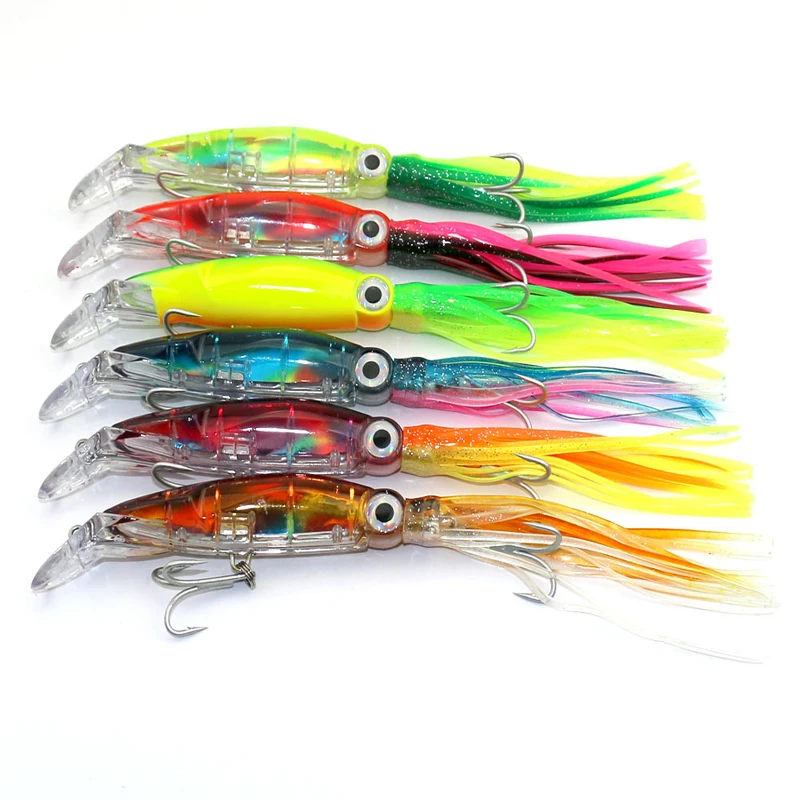 2016 New 6pcs/lot Squid Fishing Lure 14cm 42g Wobbler Hard Bait Fish Lures For Trolling Bionic Artificial Minnow China | Спорт и