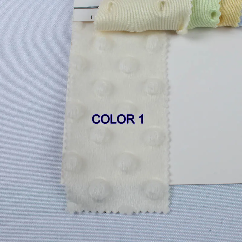 color 1 1 ярд рельефные точки Minky cuddle ткань Ultrasoft флис постельные принадлежности одеяло подушка матрас ребенка touch швейный материал - Цвет: color 1