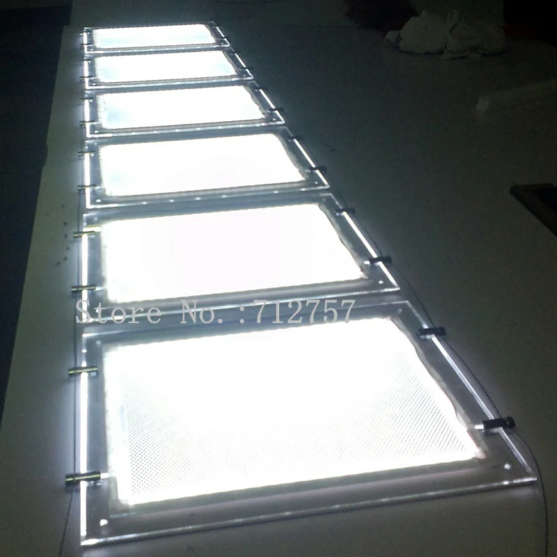 A3 Односторонний Тонкий акриловый светодиодный Плакат рамка Горизонтально окна