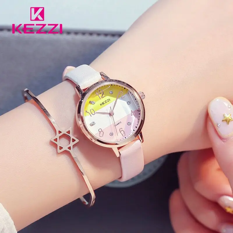 KEZZI для женщин часы 2018 женские наручные женский топ Montre Femme модные водостойкие