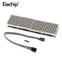 led display max7219 dot matrix module microcontroller 4 in one display with 5p line 4 in 1 redgreen tv led display panel