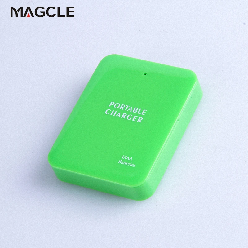 universal 4x aa power charger external battery pack for mobile phone usb led emergency charger 5pcslot free global shipping