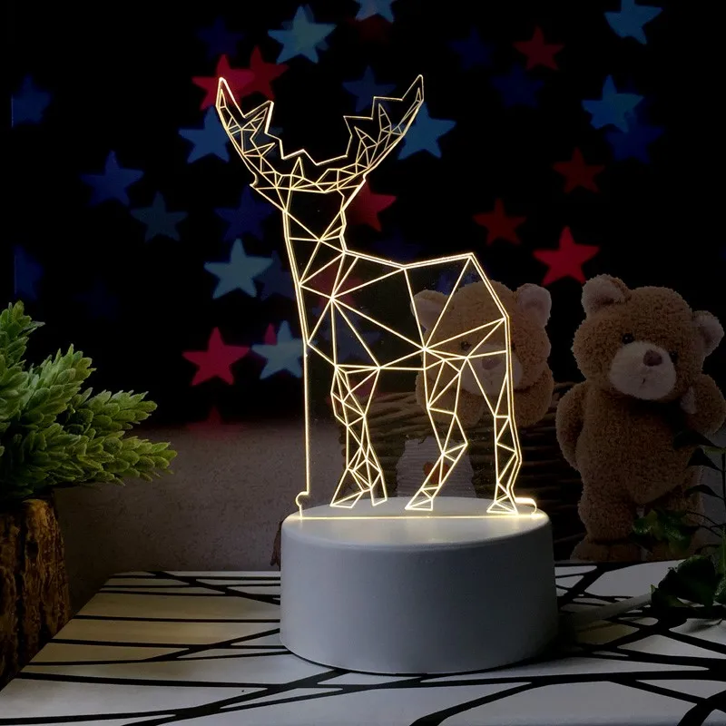 

Maple Leaf 3D Visual Illusion Lamp Transparent Acrylic Night Light LED Lamp 7 Color Changing Touch Table Lamp Kids Lava Lamp