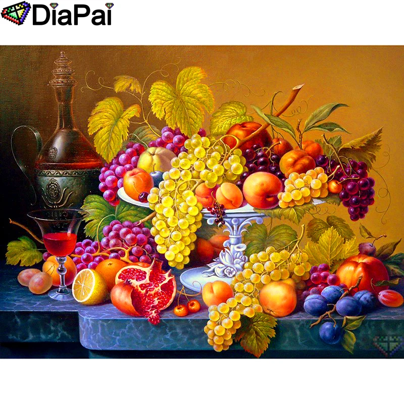 

DIAPAI 100% Full Square/Round Drill 5D DIY Diamond Painting "Fruit grape scenery"Diamond Embroidery Cross Stitch 3D Decor A16913