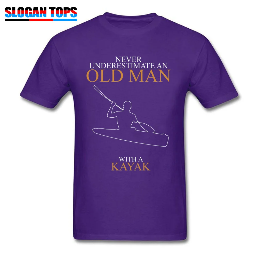 Уличная одежда мужская футболка модная с надписью Never Underestimate An Old Man With A Kayak