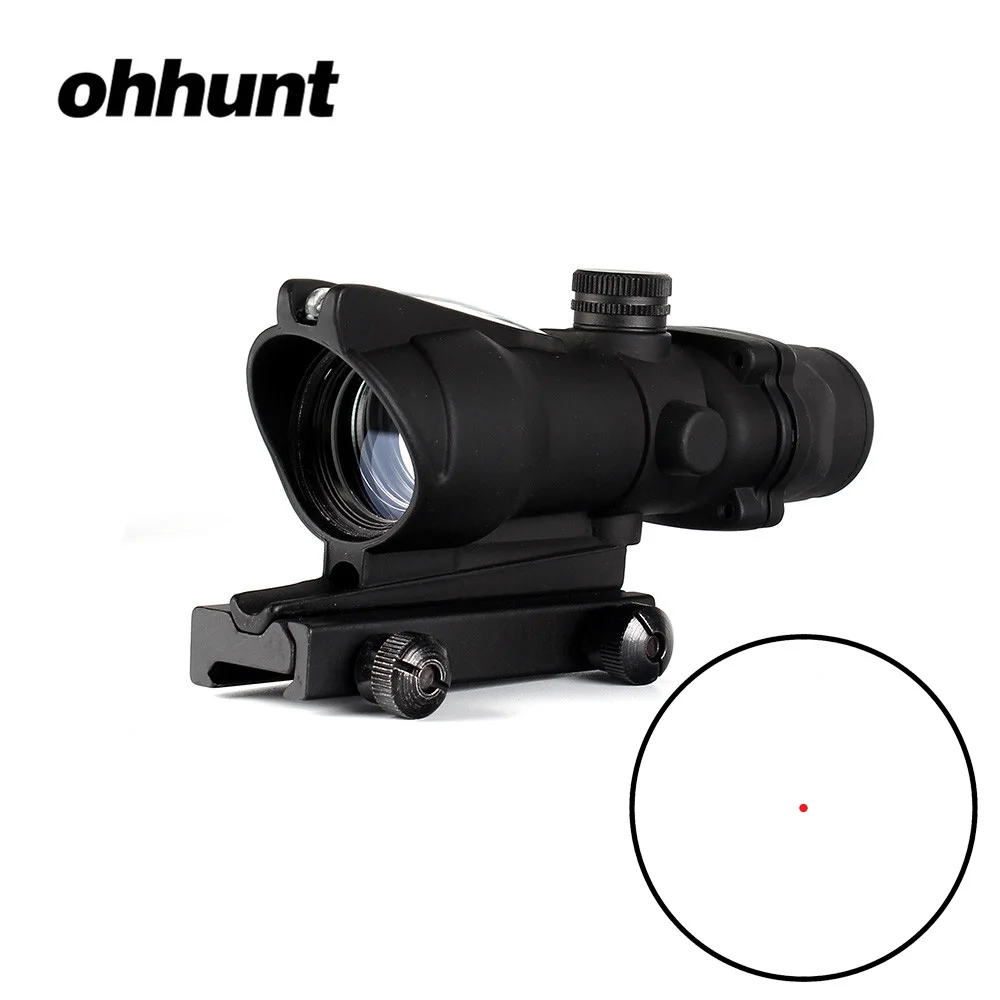 Color Black Red Dot Ohhunt 1x32 охотничьи оптические прицелы красный или зеленый точечный прицел оптика из настоящего волокна M16 винтовка тактический оптический прицел подходит для Пикатинни - Цвет: Color Black Red Dot
