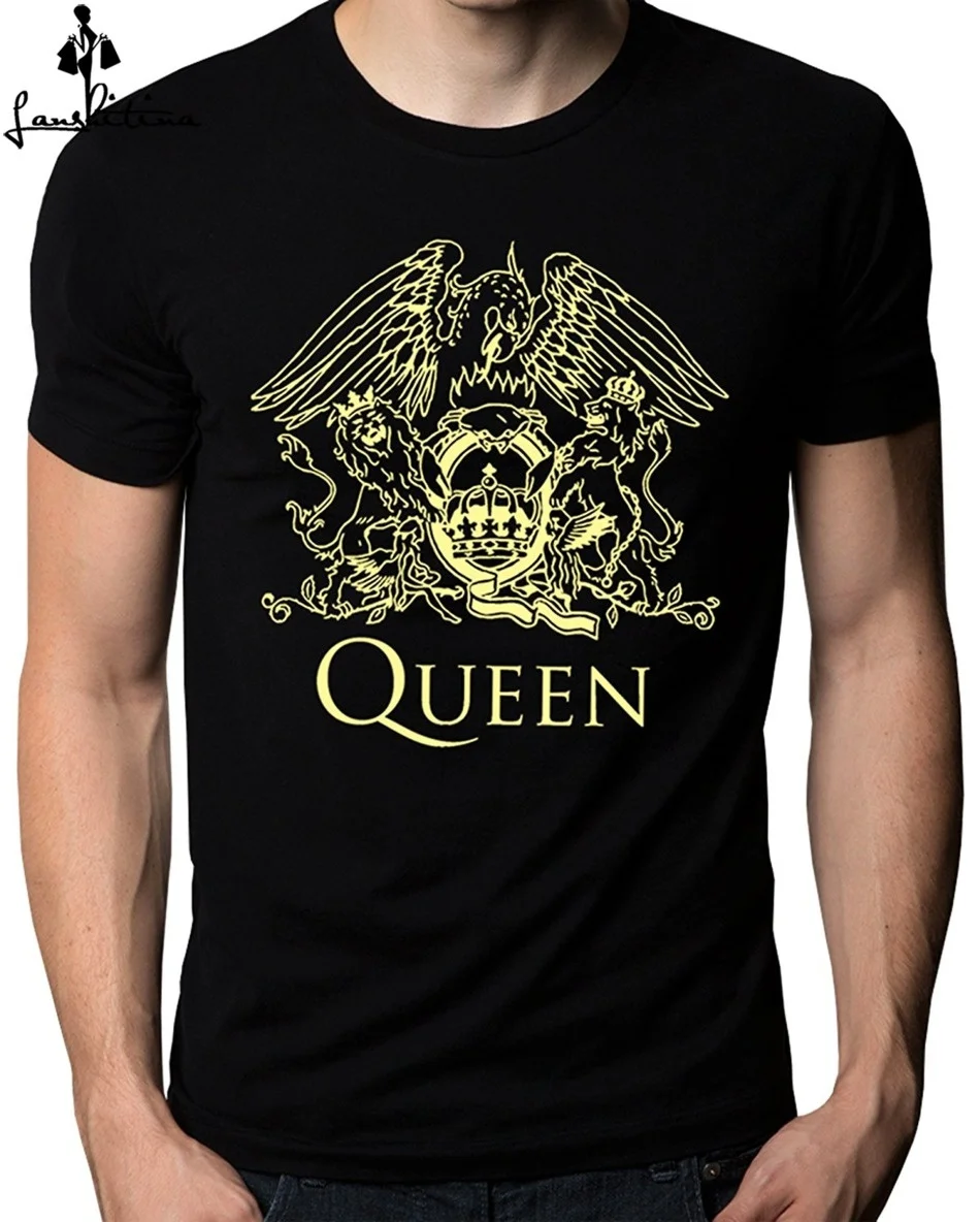 Новая мужская футболка с принтом хлопковая Футболка queen Band Rock Music Logo Мужская