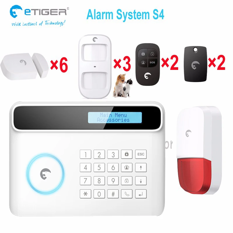 Беспроводная система безопасности с 50 зонами сенсорная панель домашняя