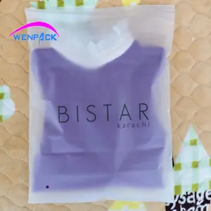 Пользовательский Матовый печатный логотип Подарочный замок на молнии и пластиковый пакет на молнии