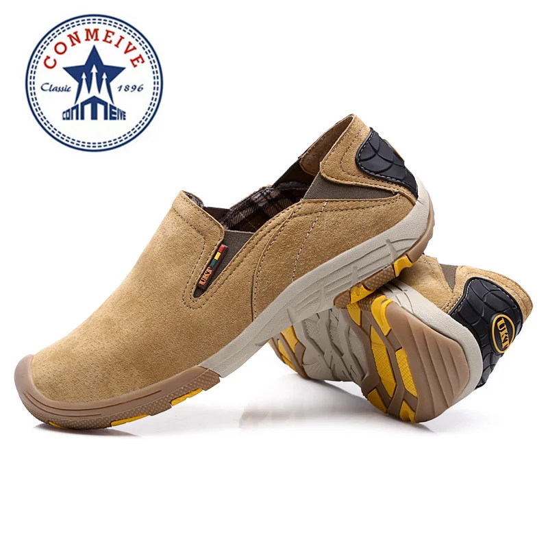 Мужские кроссовки из натуральной кожи для походов охоты зимы 2018|outdoor trekking|shoes men for