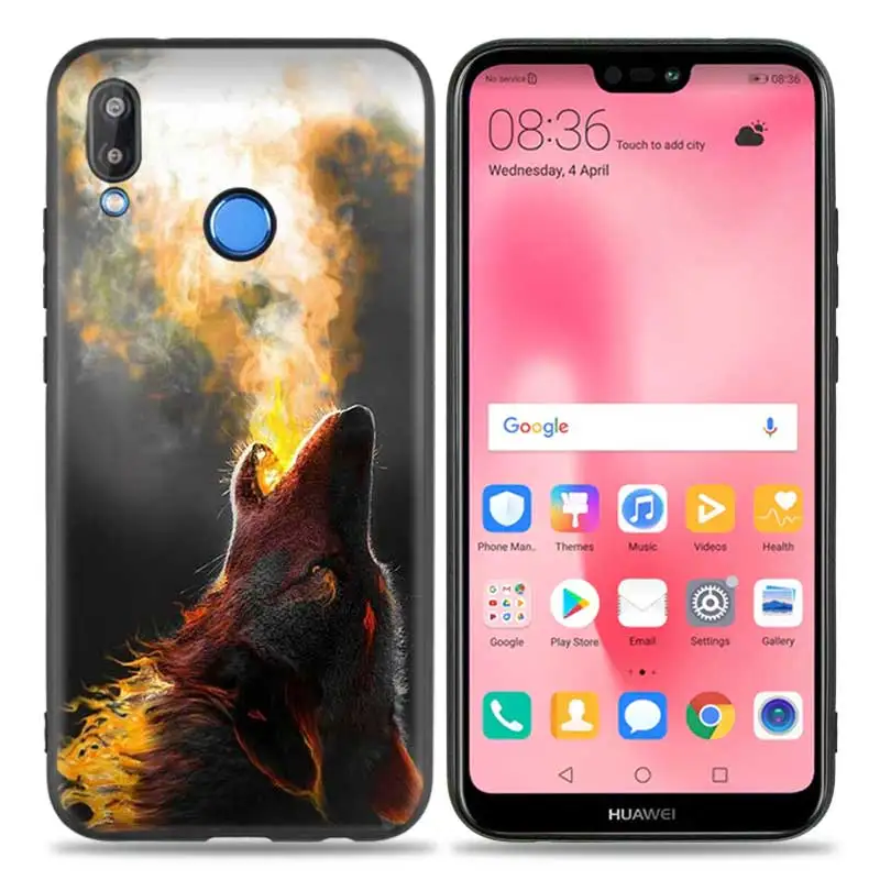 Силиконовый чехол для huawei P20 P10 P9 P8 Lite Pro P Smart+ Nova 3i 3E чехол для телефона s волк Дракон животные - Цвет: A002