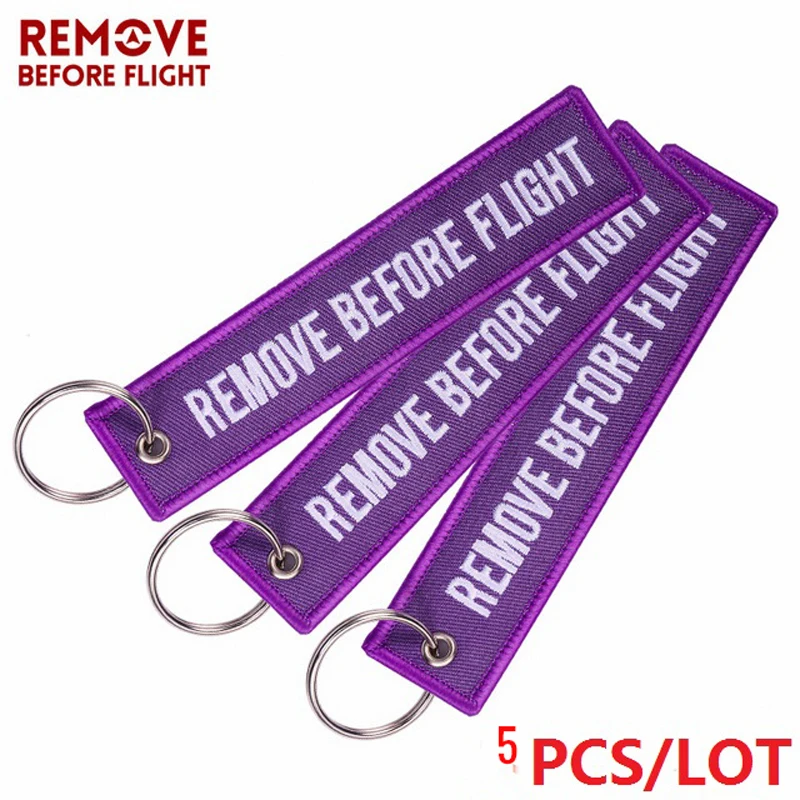 Remove Before Flight Key Chain Embroidery Keychain for Aviation Gifts Red Fob Motorcycle Car Ring Chaveiro 5PCS/LOT | Автомобили и