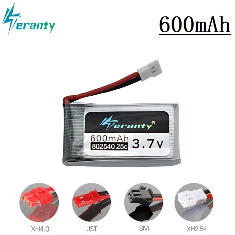 3,7 в 600 мАч 25c Lipo Батарея 802540 для Syma X5 x5c X5HC X5HW X5SW CX-30 M68 509 509 г 509 Вт 510 Квадрокоптер с дистанционным управлением Drone запасные части