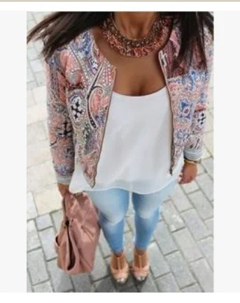 

New Fashion Women's Floral Slim Casual Summer Suit Jacket Coat Outerwear