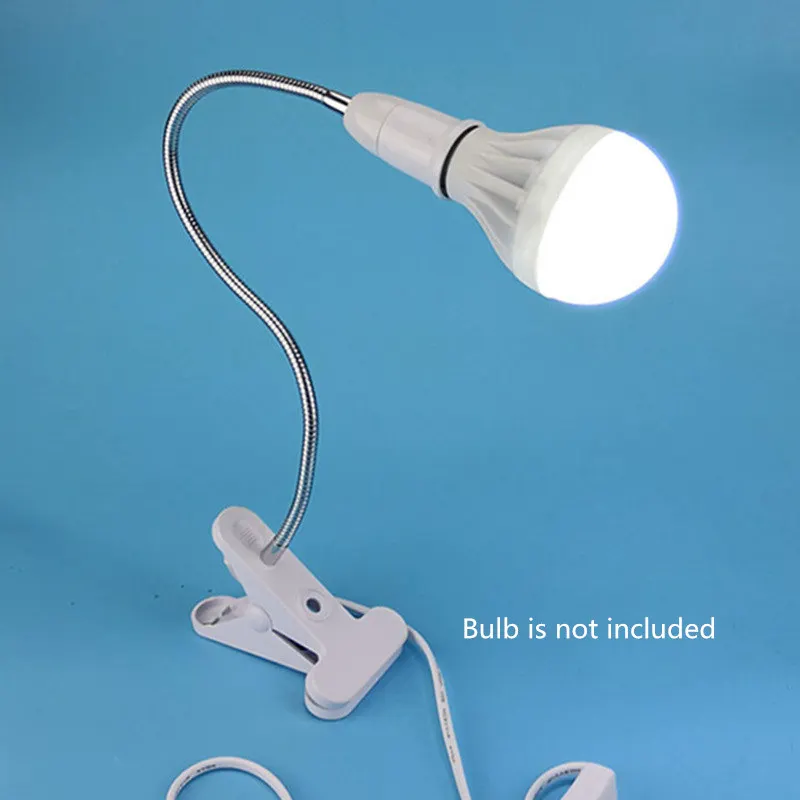 Гибкий светодиодный светильник E27 для выращивания растений держатель с зажимом
