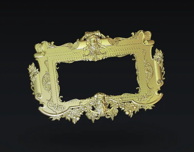 

3d model special shape fashion frame relief for cnc machine in STL file format F121