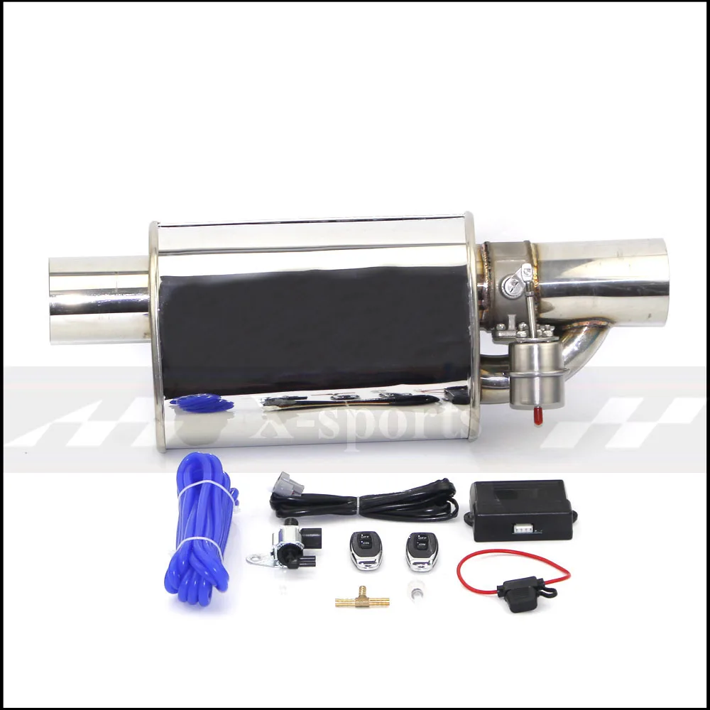 

Car exhaust pipe Vacuum pump Variable Valve Mufflers Remote control Stainless steel Universal ID 51mm 63mm 70mm 76mm Flat form