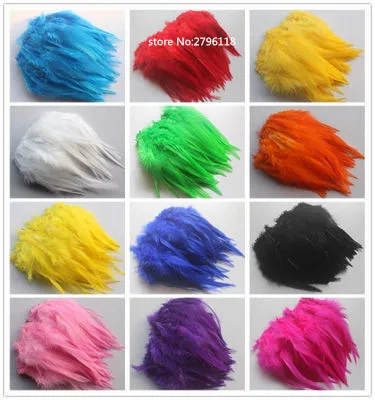 

500pcs 4-6'/10-15cm 13 Colors Pheasant Chicken Rooster Cock Feather For Cothing Jewelry Making Bulk Sale