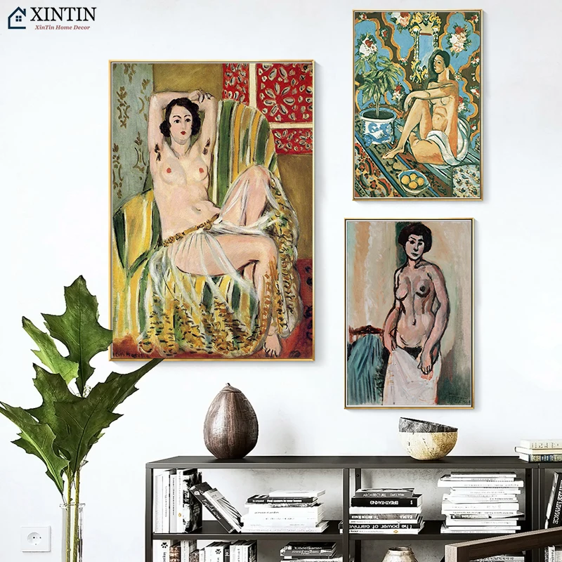 Современная Абстрактная обнаженная модель девушка Анри Матисс Fauvism холст