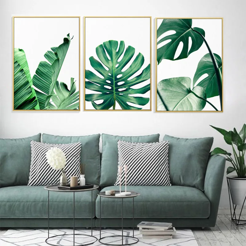 FGHGF художественные плакаты и принты в виде листьев растений с современным