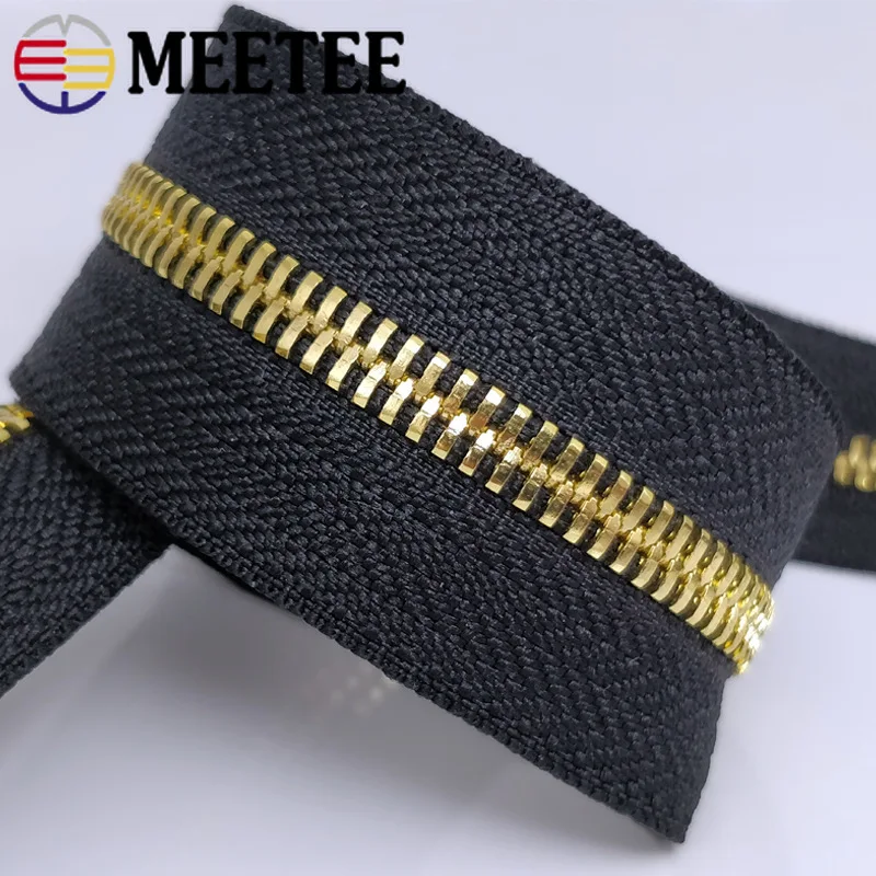 Meetee 5 #2 метры металла молния без слайдера двойная тяга одежды багажа DIY Швейные