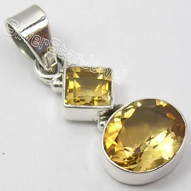 Большой выбор Chanti International Pure CUT YELLOW Citriness 2 Gemset подвеска ручной работы 3 1 см ручная