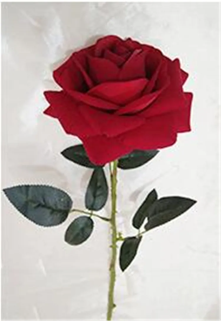 100 шт. искусственные вельветовые розы для свадебной вечеринки|velvet roses|single stem rosestem