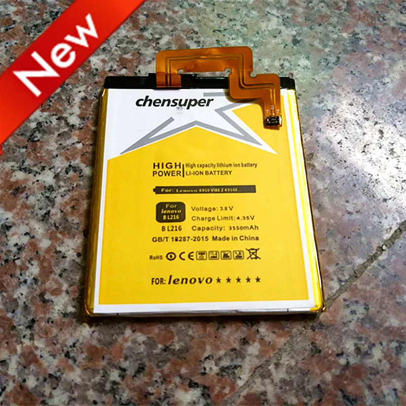 Аккумулятор chensuper BL216 на 3550 мАч для телефона Lenovo K910 VIBE Z K910E|mobile phone battery|battery for