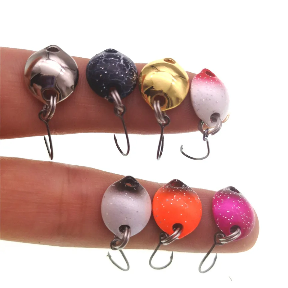 

Horse Mouth Fishing Lure Spoon 1.4cm/1.7g Bait-artificial Colorized New Spoon Bait 7PCS mini lure