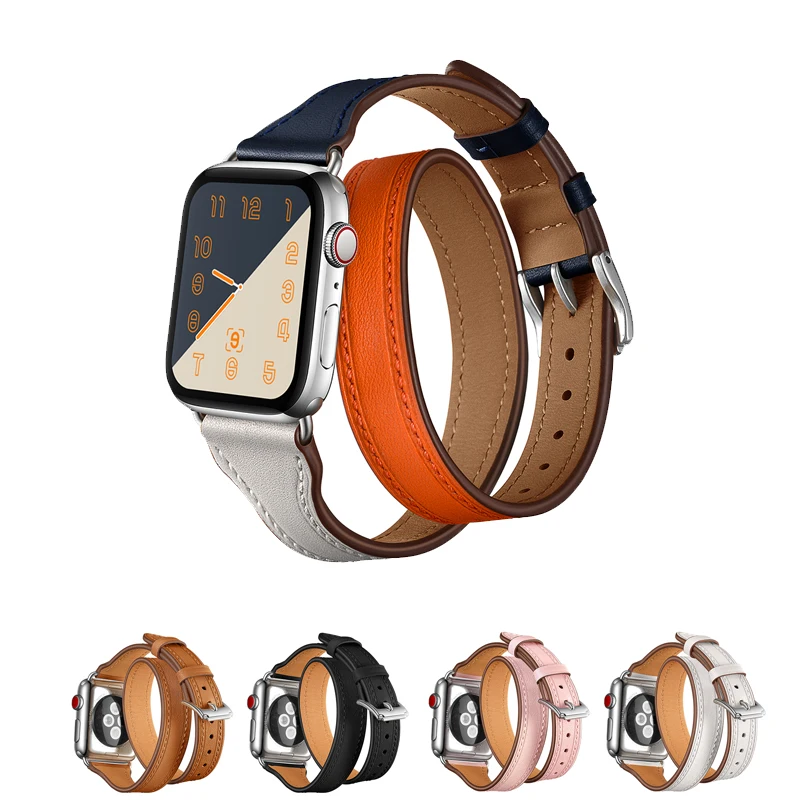 Ремешок из натуральной кожи для apple watch band 5 6 40 мм 38 44 iwatch series 4/SE/3/2/1 | Наручные часы