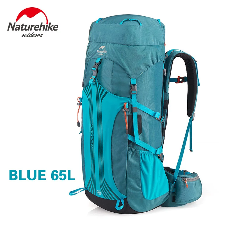65L-Blue Naturehike 55Л 65л рюкзак походный рюкзак Открытый Кемпинг Профессиональный альпинистский мешок с подвеской системы спортивный BagNH16Y065-Q - Цвет: 65L-Blue