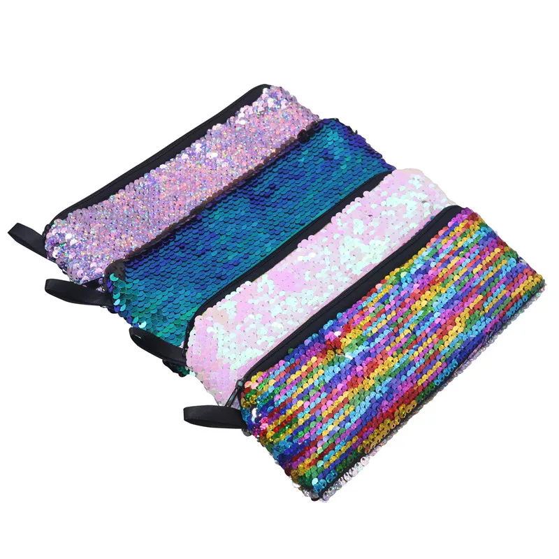 20 pcs 4-color mix 20 шт, 4 цвета, чехол для ручки с блестками, креативные канцелярские принадлежности, сумки для девушек, косметичка, многофункциональная сумка, школьный подарок - Цвет: 20 pcs 4-color mix
