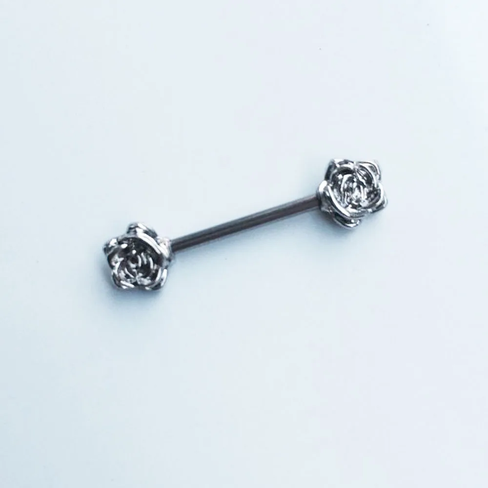 1 пара Новинка элегантный розовый Сплав покрытием мягкий бар тела ниппельные