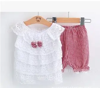 2 комплекта летней детской одежды для маленьких девочек От 1 до лет костюм в