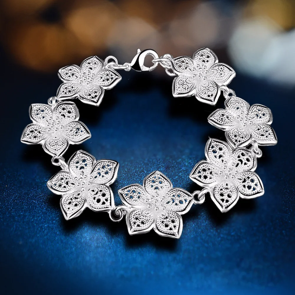 Bangle Bracelet Rose Flower Sexy Jewelry Charm For Women Cuff Collection Trendy | Украшения и аксессуары