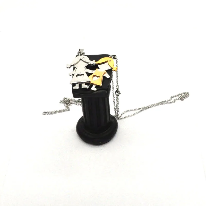 unique necklace jewelry wholesale stainless silver and gold color lovely girls shape for women gifts N04175 | Украшения и