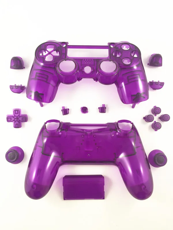 Для sony Playstation 4 PS4 Dualshock 4 геймпад V1 контроллер Прозрачный Кристалл Передняя Задняя полный комплект корпус Оболочка Чехол