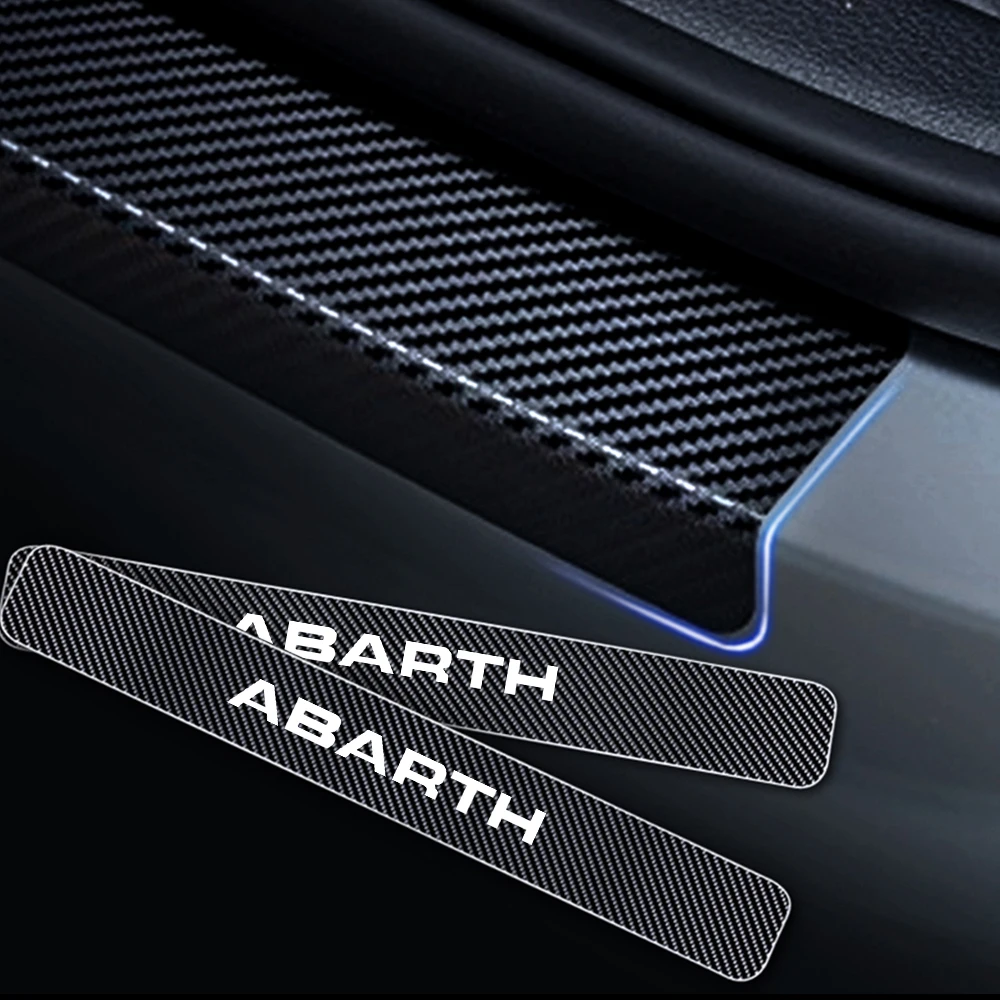 Порога для FIAT 500 ABARTH порога Накладка защитник езды на велосипеде 4D углеволоконная