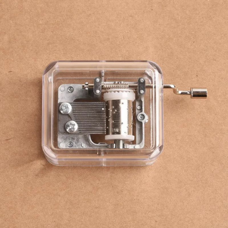 Механическая Музыкальная шкатулка сделай сам 1 шт. пластиковая с 4 мелодиями