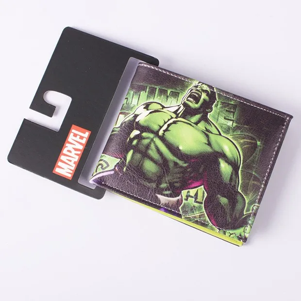 Comics DC Marvel кошелек Капитан Америка карты сумки известный Амин Мультфильм кожаный мужской повседневное Фирменные женские кошельки