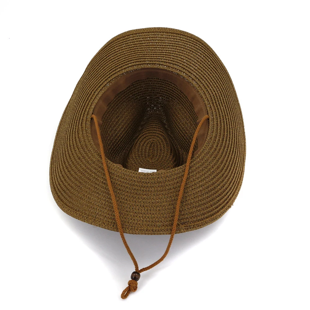 Мужская/Женская винтажная шляпа FS соломенная от солнца в ковбойском стиле летняя