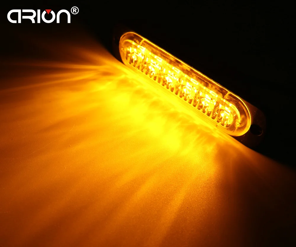 12V 24V 6 Led Стробоскоп предупреждающий светильник стробоскоп Решетка мигающий бар