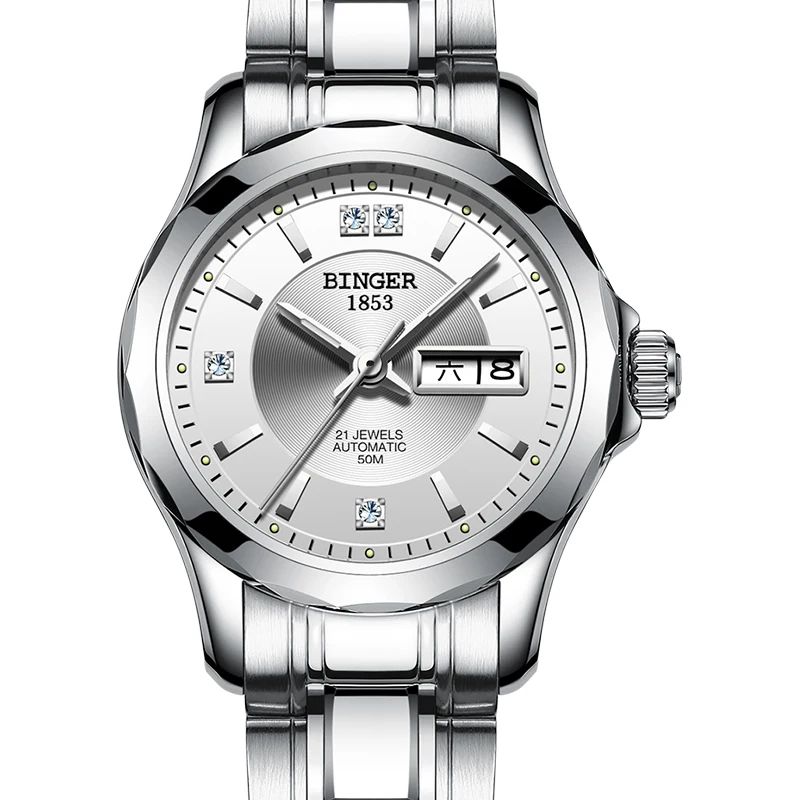 Часы женские механические с автоподзаводом и сапфировым стеклом B8051-5 | Наручные