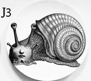 3 " /8" Fornasetti настенный таблички домашний бар задний план книги по искусству Nouveau украшения Фарфор блюда иллюстрации украшения Craft - Цвет: 3