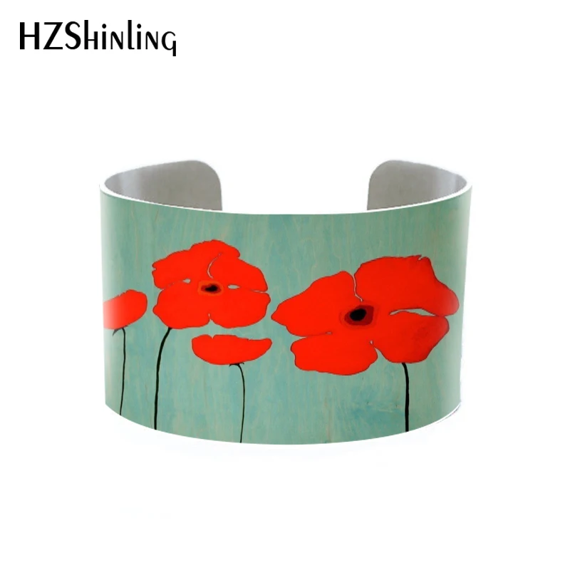 2018 Трендовое поле цветов ювелирные изделия ботанический Браслет манжета матовый