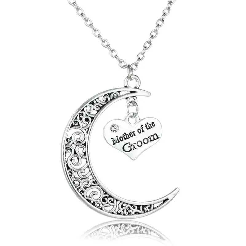 Ожерелье с подвеской Мама жениха свадебное украшение в ретро стиле декор луна